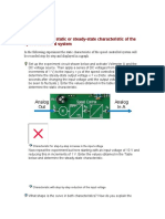 LAB#4 Experiment: The Static or Steady-State Characteristic of The Speed Controlled System