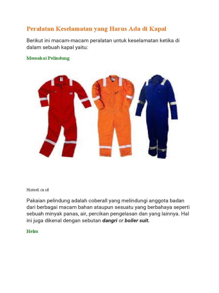 Alat Keselamatan Kerja Di Atas Kapal Pdf