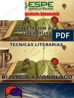 Pazminoo Quiguangoj Técnica Literaria Dialogo