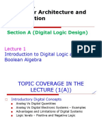 Topic 1 Introduction To Digital Logic and Boolean Algebra