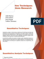 Quantitative Techniques & Operations Research: Ankit Sharma Neha Rathod Suraj Bairagi Vaibhav Thamman