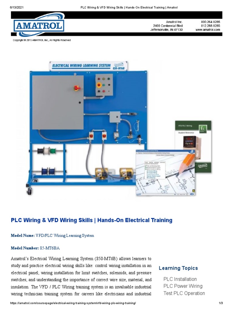 Hands-On Electrical Training System for PLC and VFD Wiring Skills | PDF ...