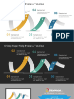 6 Step Paper Strip Process Timeline: Sample Text Sample Text Sample Text
