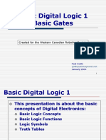 Basic Digital Logic 1 Basic Gates: Created For The Western Canadian Robotics Society