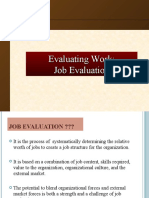 Evaluating Work: Job Evaluation