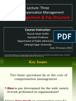 Lecture: Three 506: Compensation Management: Internal Alignment & Pay Structure