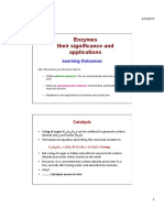 Enzymes Their Significance and Appliocation