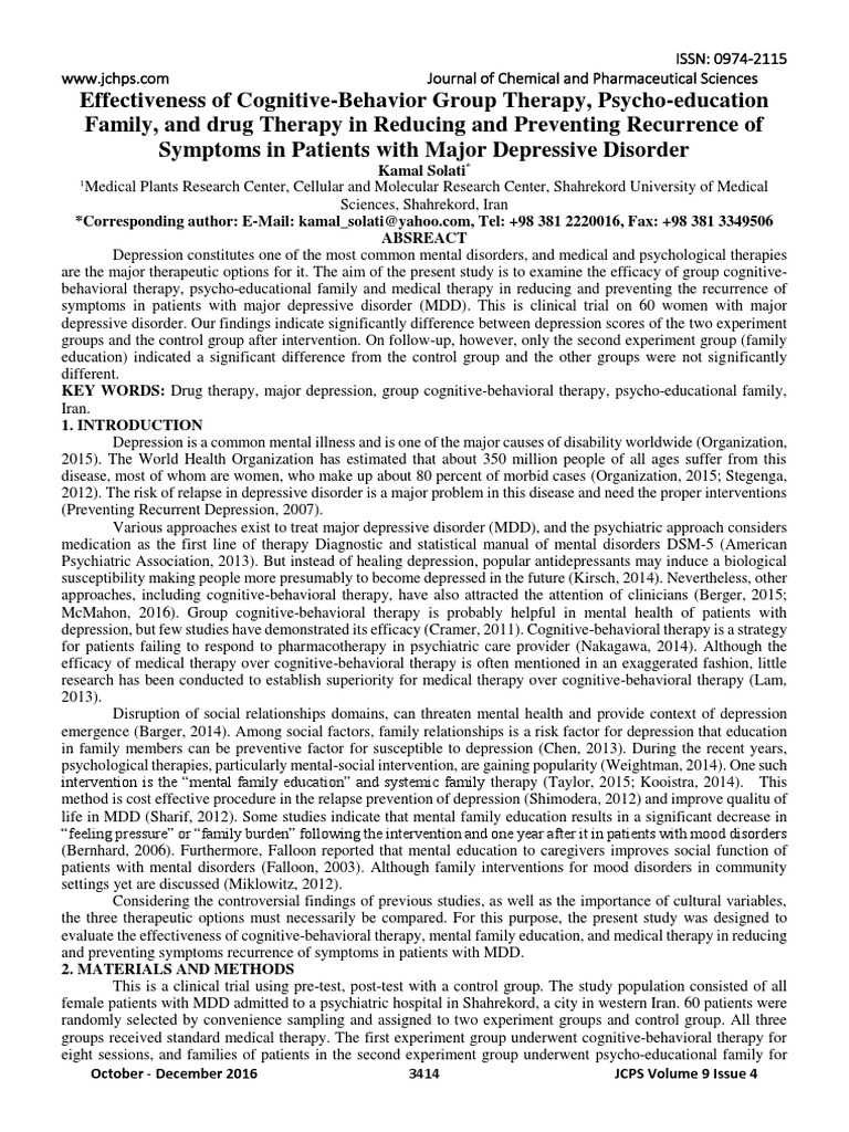 143840596 | PDF | Major Depressive Disorder | Mental Disorder