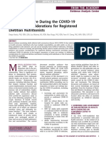 Malnutrition Care During The COVID-19