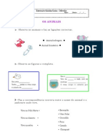 Ficha de Estudo Do Meio ANIMAIS