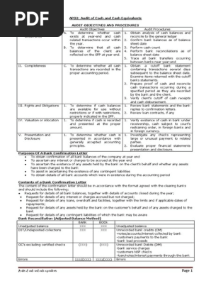 Audit of Cash and Cash Equivalents