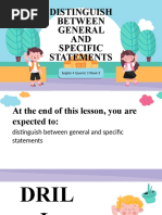 General vs Specific Statements Guide | PDF | Sentence (Linguistics) | Rose