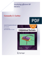 Method For Simulating Efficient RF Operation of Hemts: Gennadiy Z. Garber