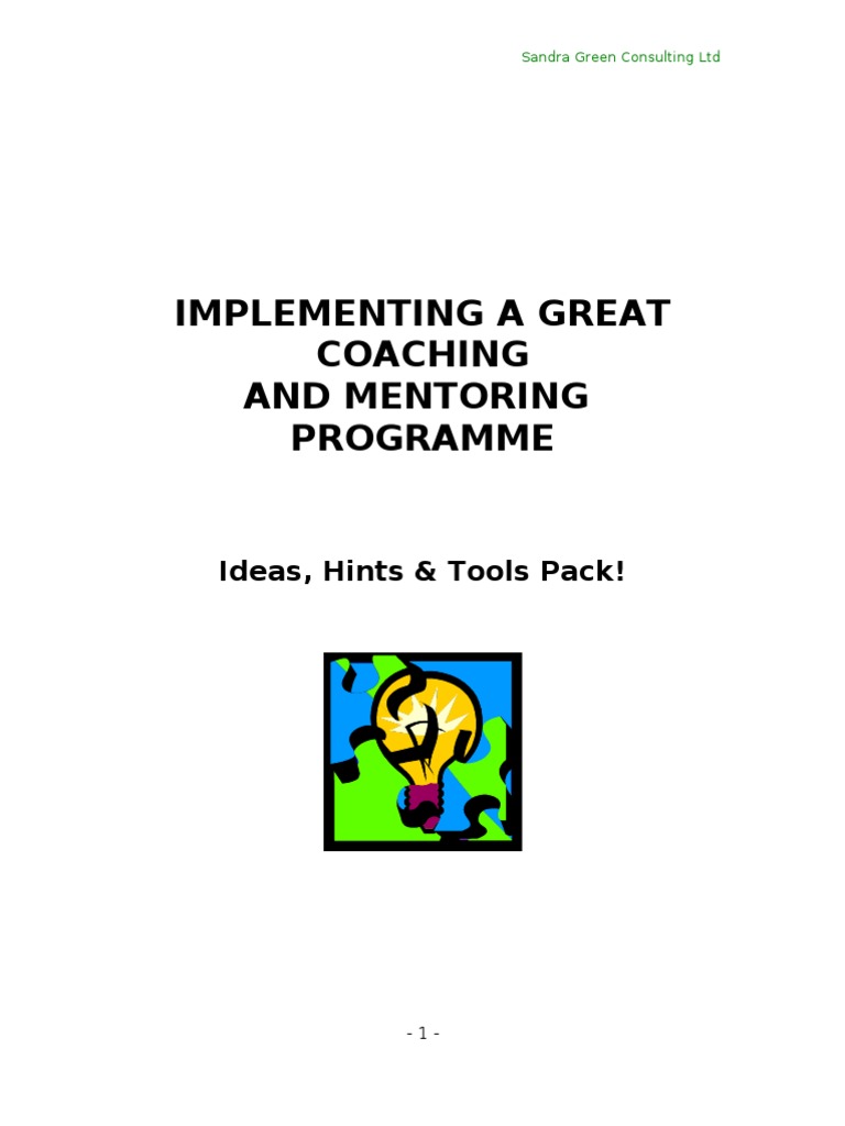 Implementing A Great Coaching and Mentoring Programme | PDF ...