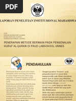 Download PENERAPAN METODE BERMAIN PADA PENGENALAN HURUF AL-QURAN DI by Nanang Sholikhin SN51161533 doc pdf