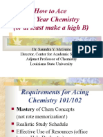 How To Ace First Year Chemistry (Or at Least Make A High B)