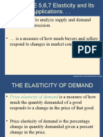 Allows Us To Analyze Supply and Demand With Greater Precision. - Is A Measure of How Much Buyers and Sellers Respond To Changes in Market Conditions