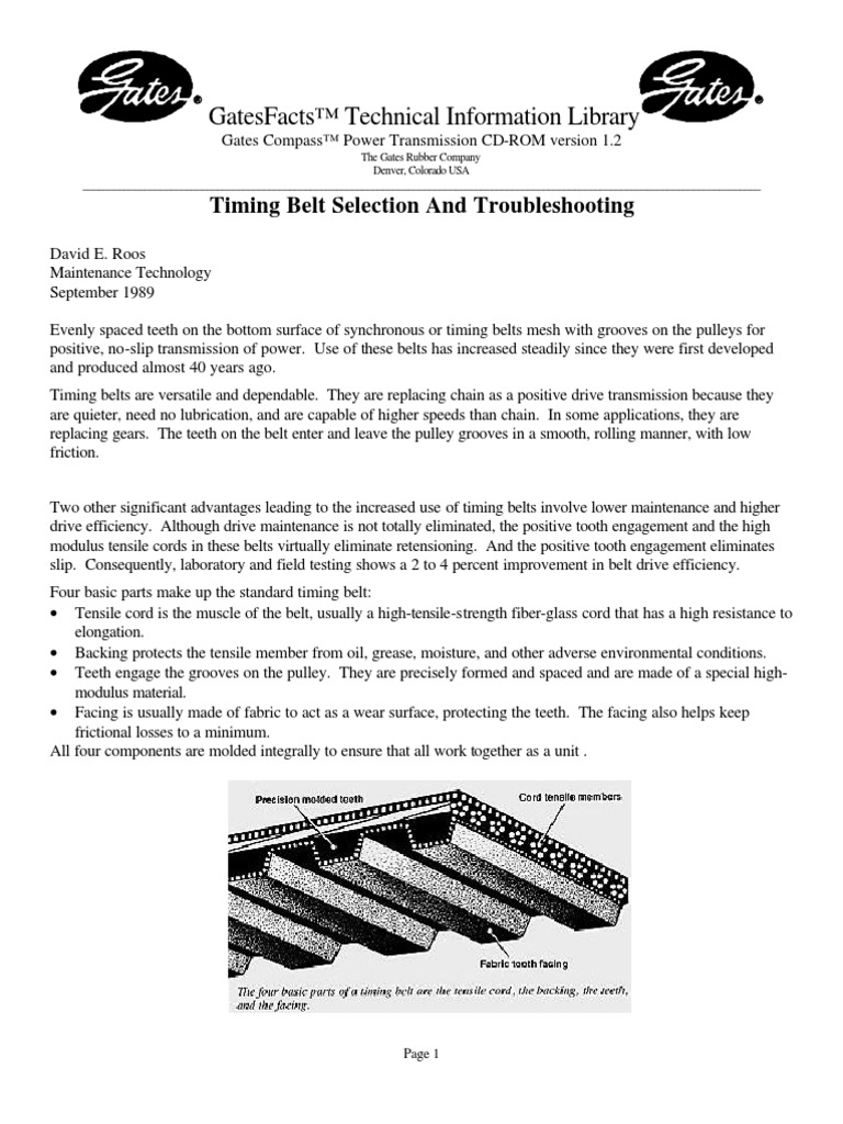 Timing Belt Drive PDF Belt (Mechanical) Mechanical Engineering