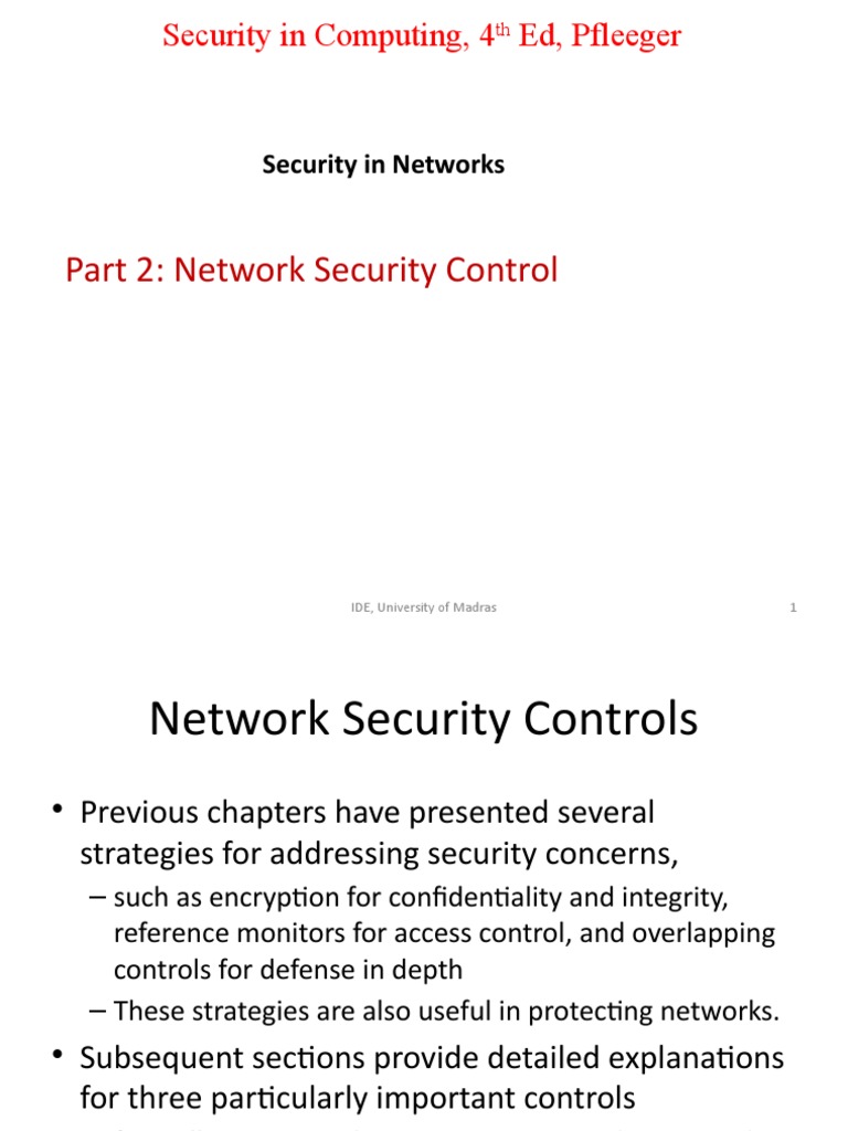 Chapter 7 - Part 2 - Network Security Control1 | PDF | Encryption | Osi ...