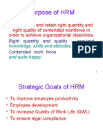 Purpose of HRM