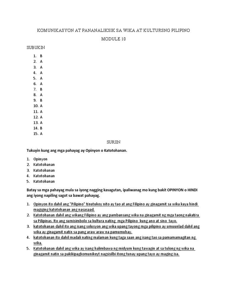 Filipino Module 100000 | PDF
