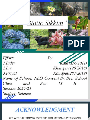 Science Powerpoint Presentation On Sikkim | PDF | Plants | Organisms