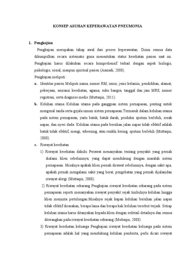 Asuhan Keperawatan Pneumonia Anak | PDF | Pengembangan Diri | Kesehatan ...