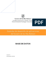 Base de datos estándar de desarrollo de aplicaciones