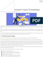 Gestión de Riesgos Del Proyecto - 7 Pasos y 15 Metodologías