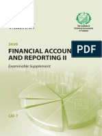 Financial Accounting and Reporting Ii: Examinable Supplement