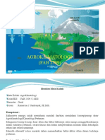 Agroklimatologi Pertemuan Ke-1