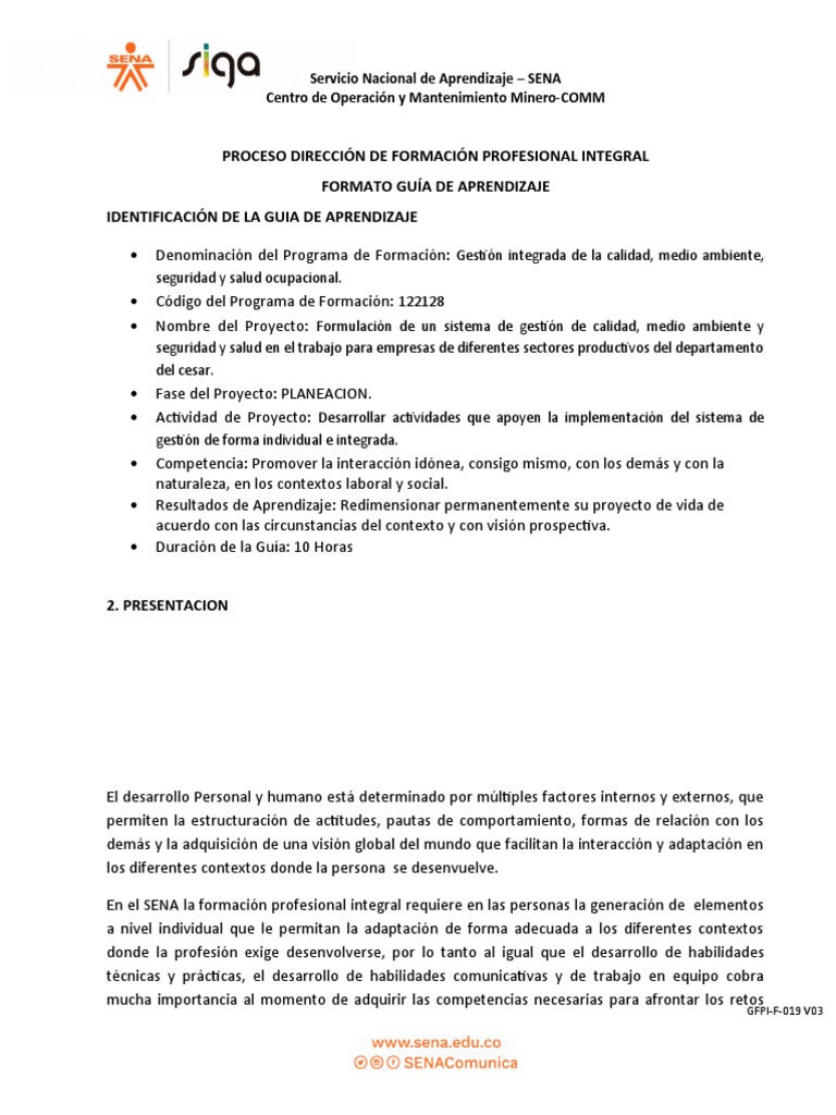 Gfpi-F-019 Guia de Aprendizaje | PDF | Evaluación | Aprendizaje
