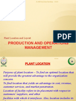 Production and Operations Management: Plant Location and Layout