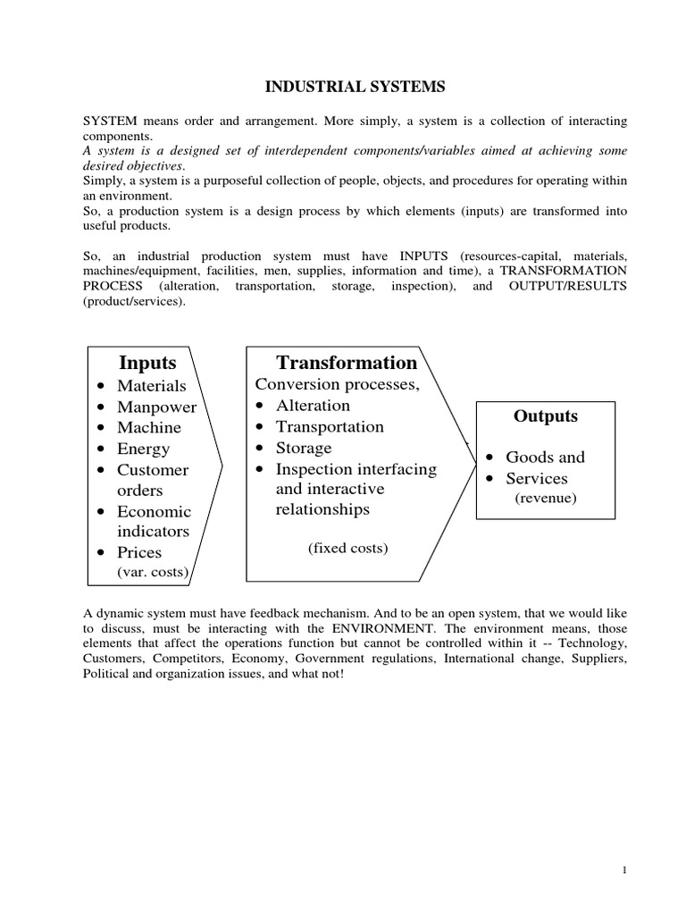 Example Of Industrial System