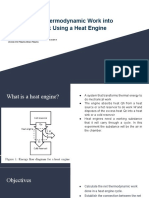 Transforming Thermodynamic Work Into Mechanical Work Using A Heat Engine