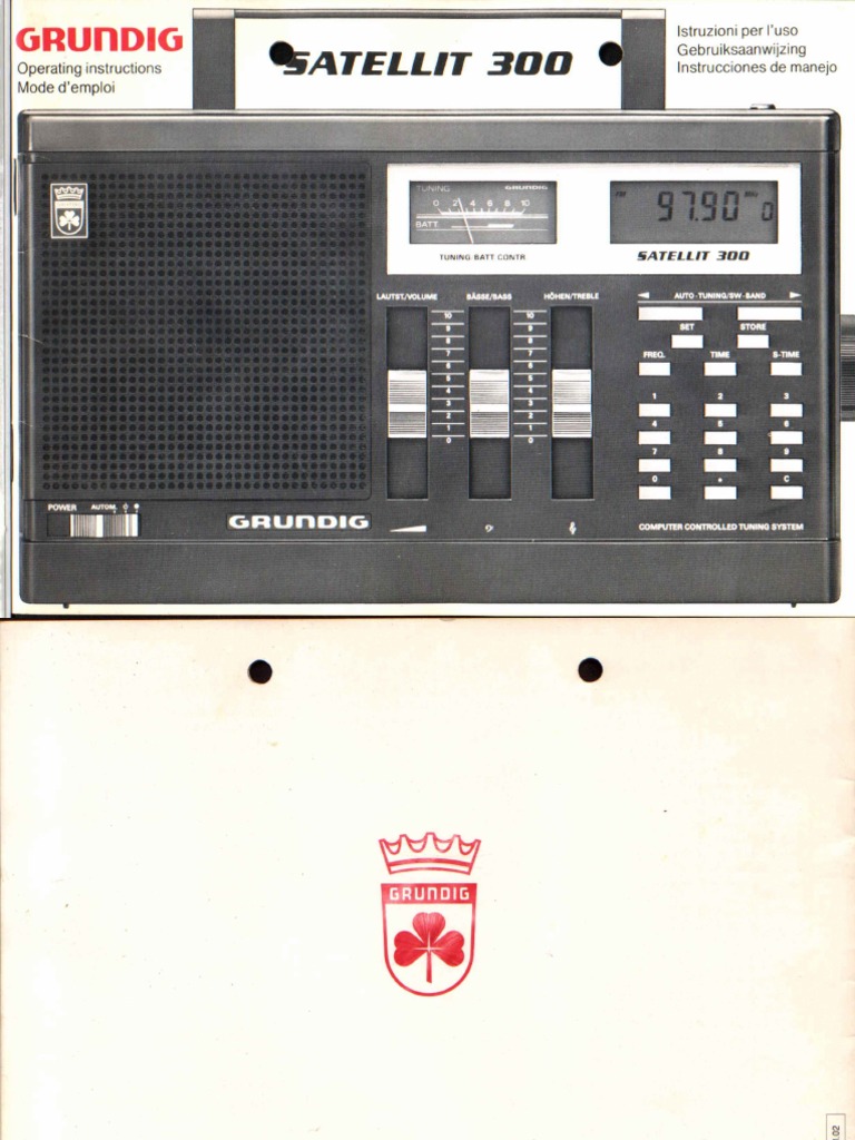 Récepteur Radio Portable Grundig Satellit 300 - Système D'accord électronique