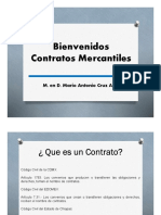 Bienvenidos Contratos Mercantiles: M. en D. Mario Antonio Cruz Arce