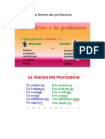 Le Féminin Des Professions