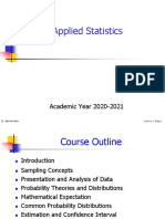 Applied Statistics: Academic Year 2020-2021