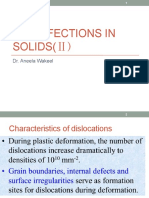 Imperfections in SOLIDS ( ) : Dr. Aneela Wakeel