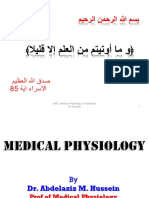 1 BME, Medical Physiology, DR Abdelaziz M. Hussein