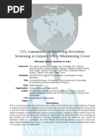 WikiLeaks CIA Assessment On Surviving Secondary Screening