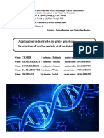 Projet Biotechnologie