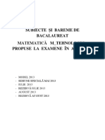 Subiecte Bac Matematica 2013