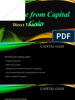 Income From Capital Gain: Direct Taxation