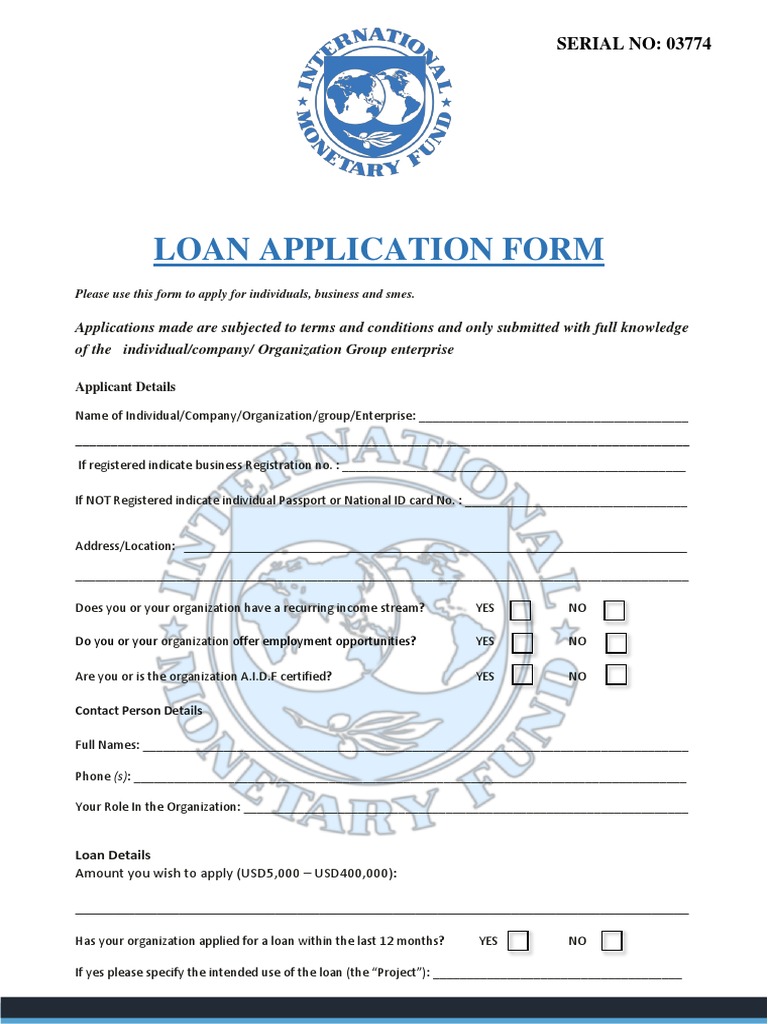 Loan Application Form | PDF | Identity Document | Passport