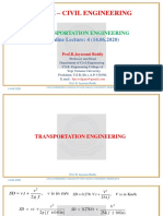 Civil Engineering Lecture on Transportation Engineering