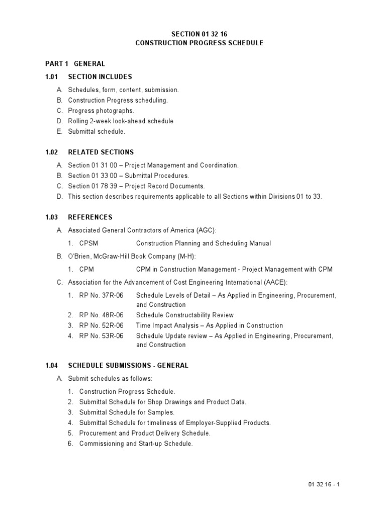 Construction Progress Schedule Guide | PDF | Economic Sectors | Business