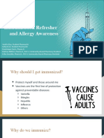 Immunization Refresher and Allergy Awareness