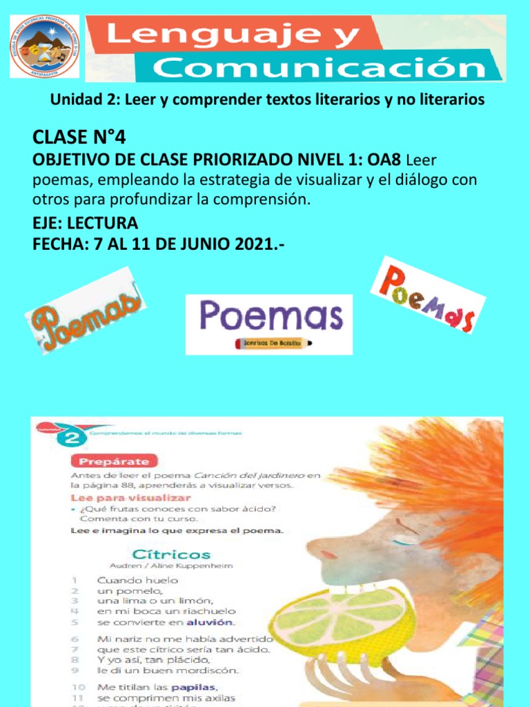 Estrategias para Leer Poemas | PDF | Artes del Lenguaje y Comunicación